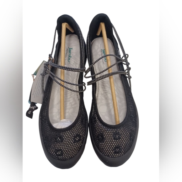 Jambu NWT Women's Black Flats Memory Foam Size 10W - Picture 2 of 7